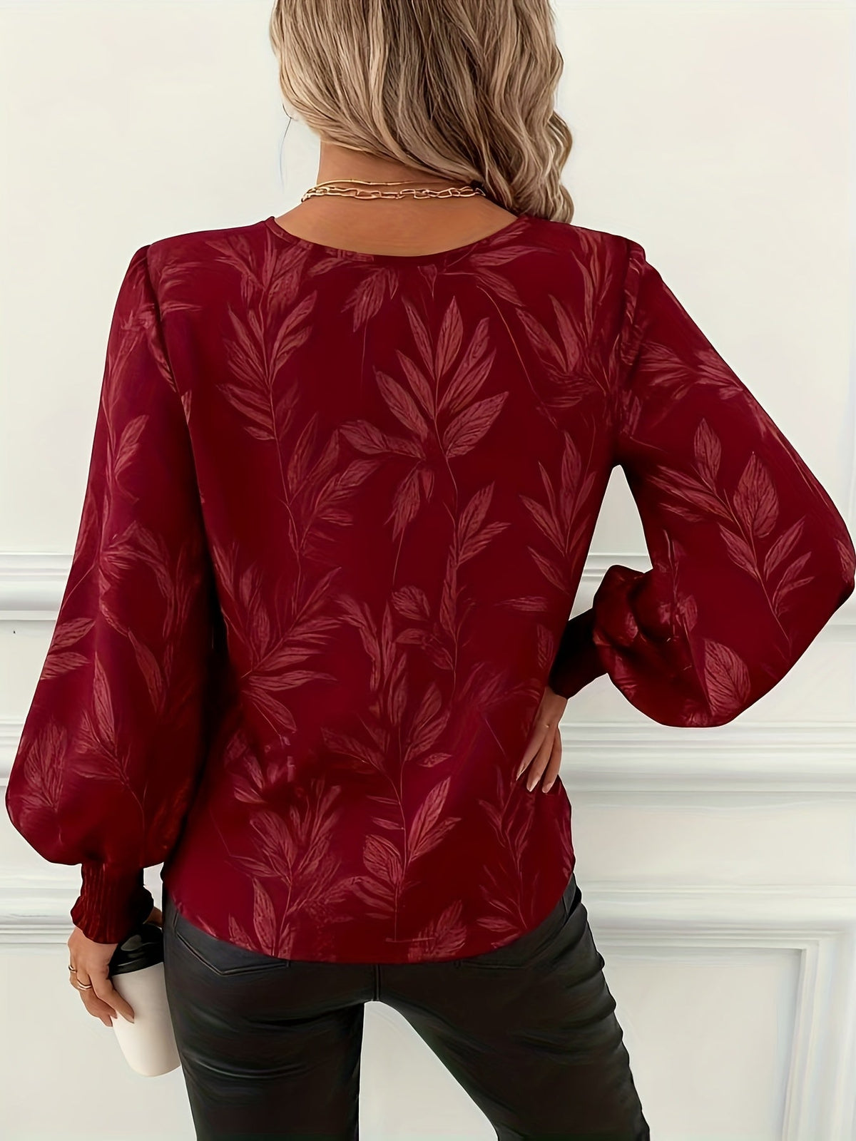 Botanical V-Neck Blouse