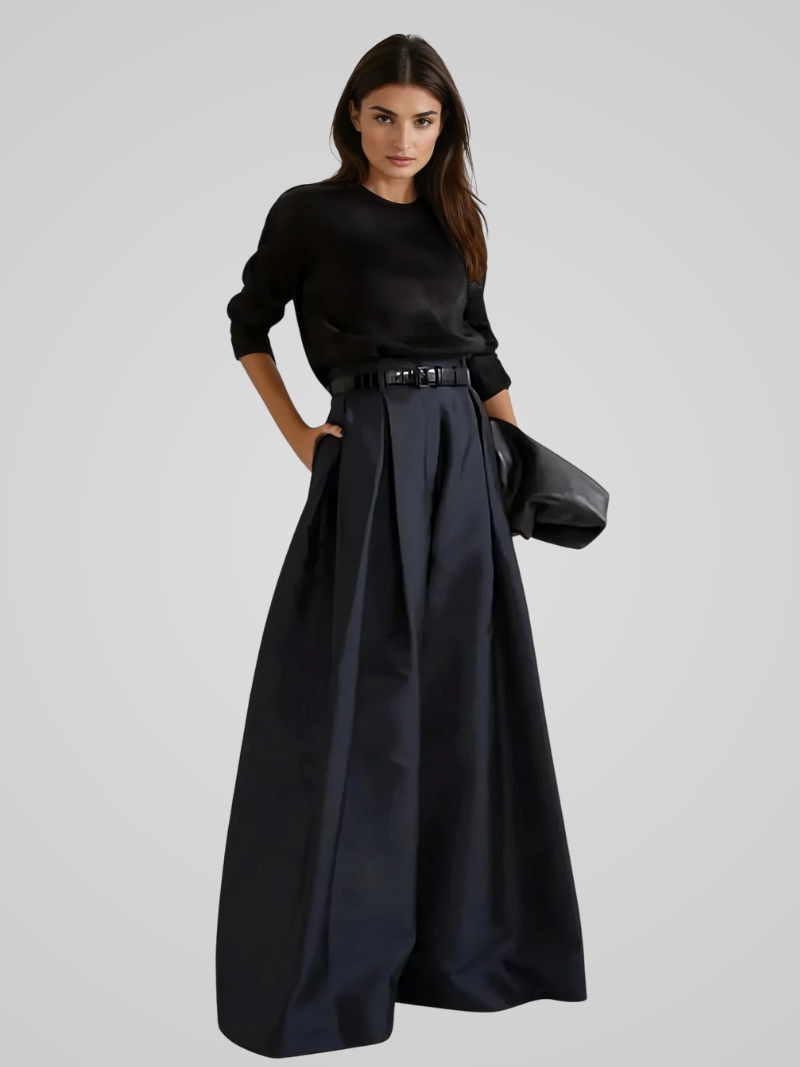 Elegant High-Waisted Maxi Culottes for Formal and Casual Autumn Occasions