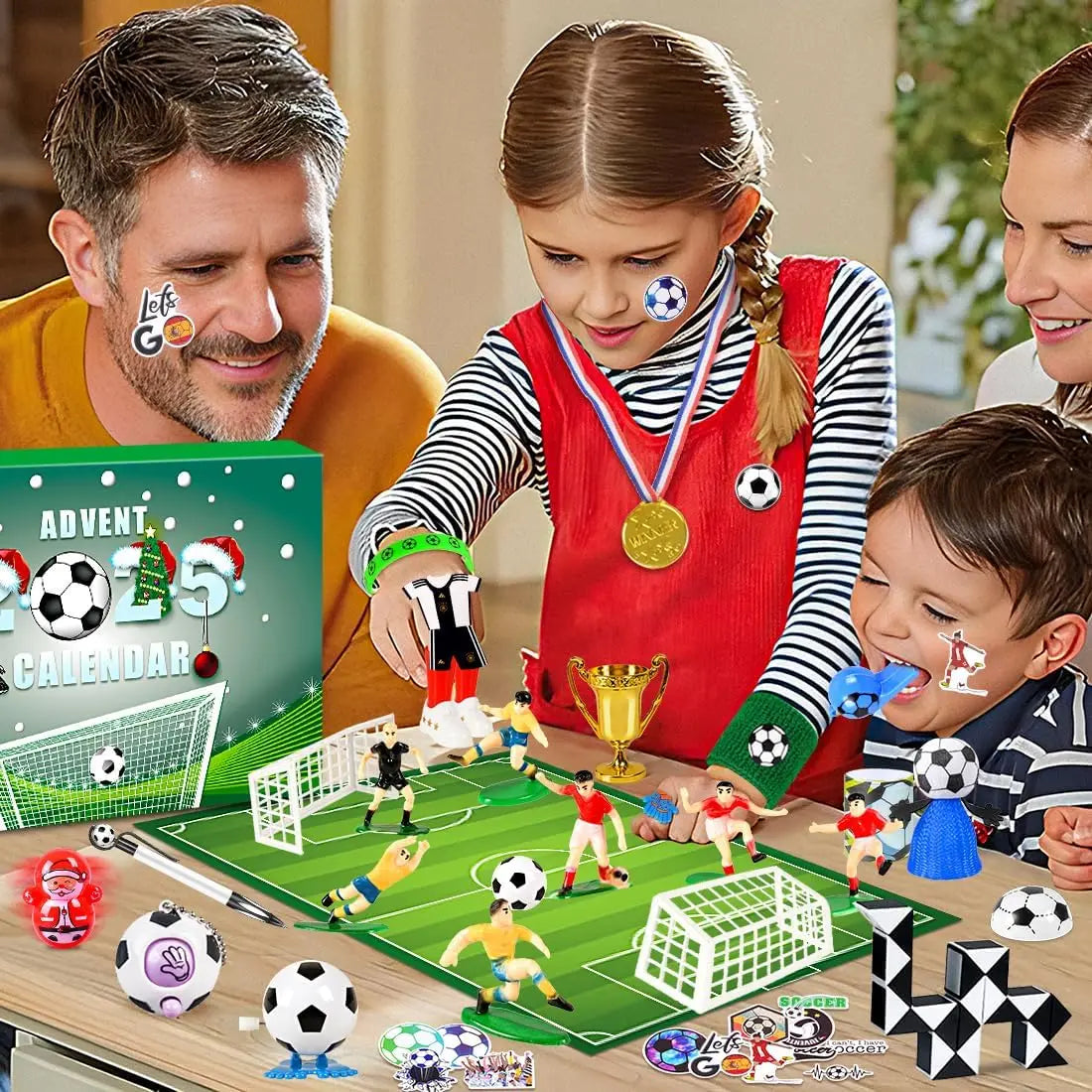 Kids' Football Advent Calendar with 24 Football Accessories and Surprises