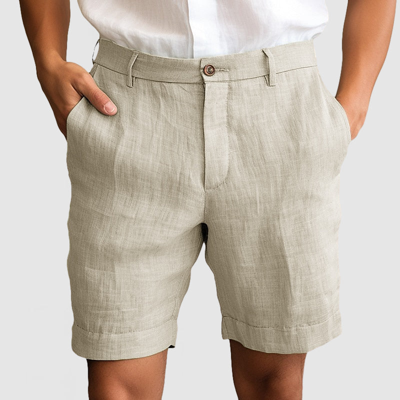 Men's Cuffed Flat Front Dress Shorts