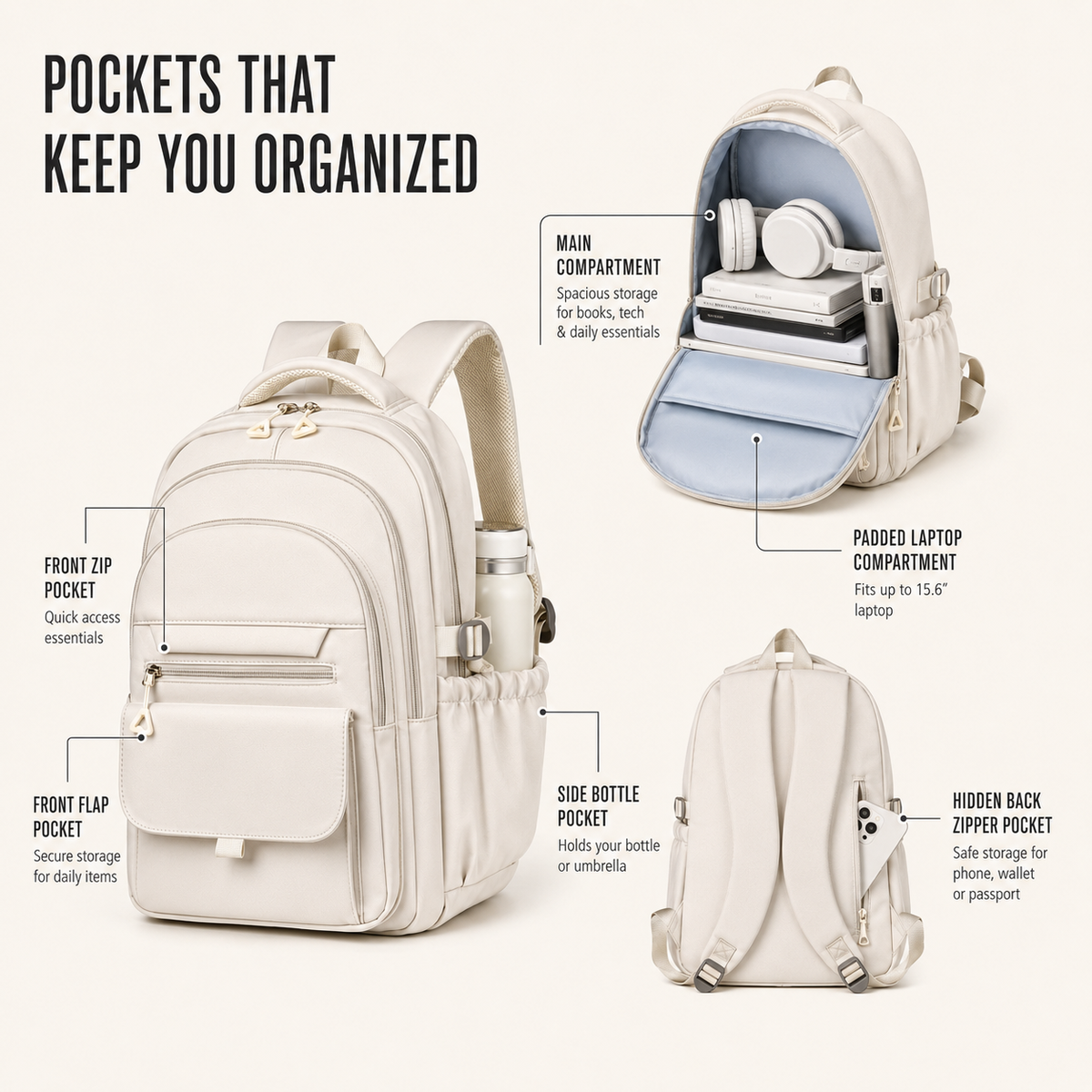 Multi Layer Oxford Backpack