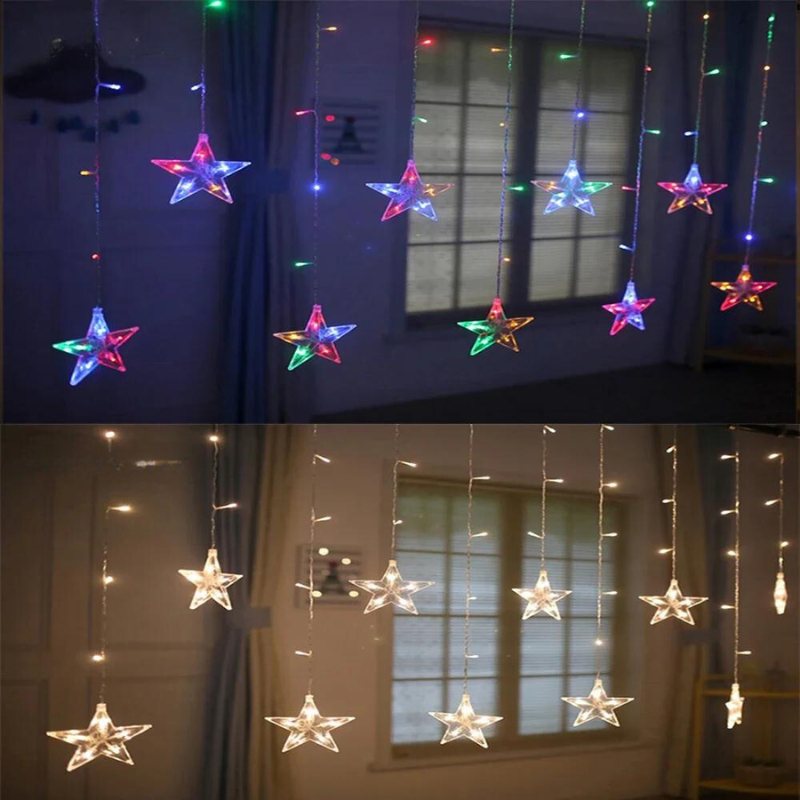 Star and Moon Shaped Garland for Festive Decoration