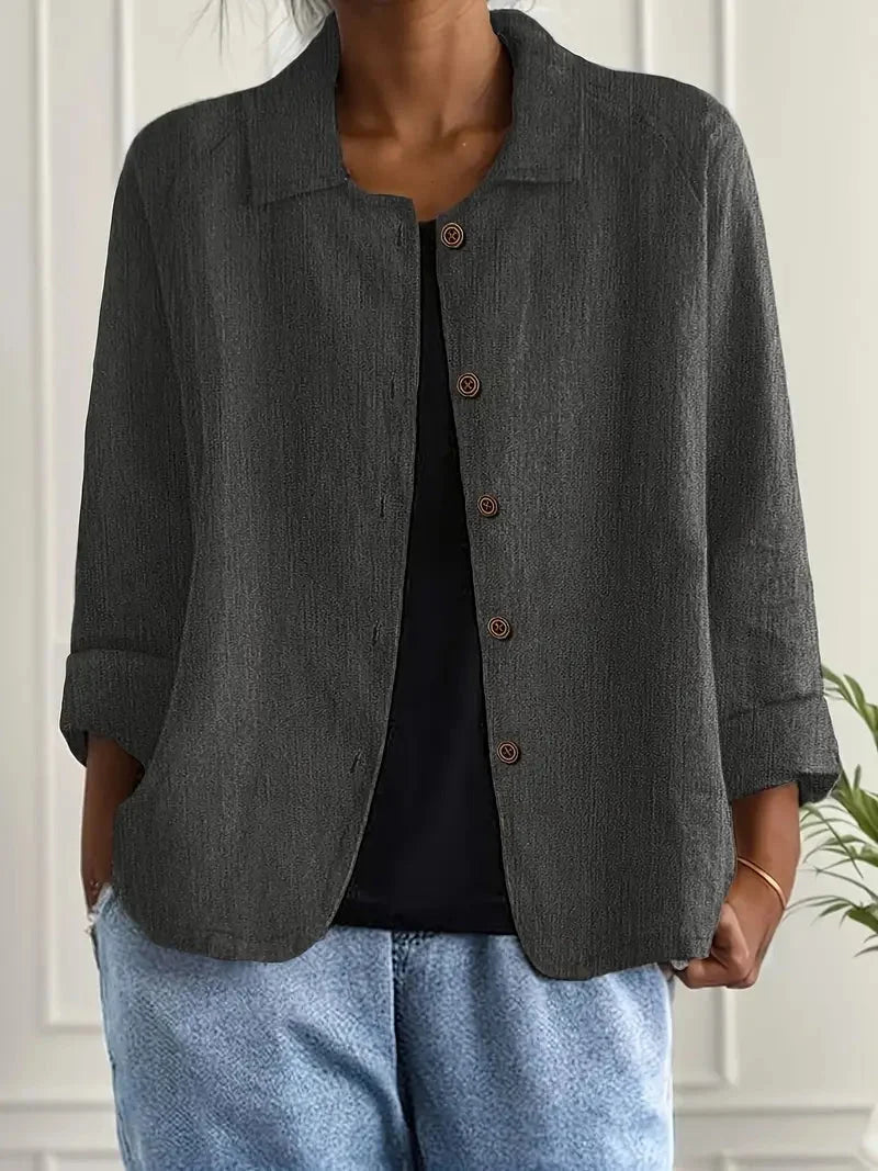 Women's Button-Front Casual Jacket