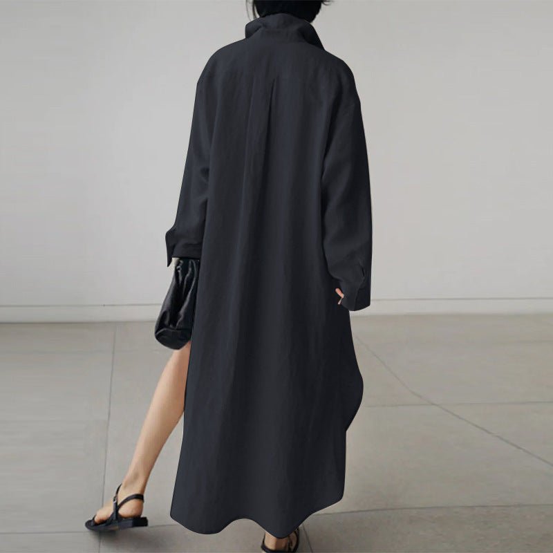 Women's Button-Up Maxi Shirt Dress