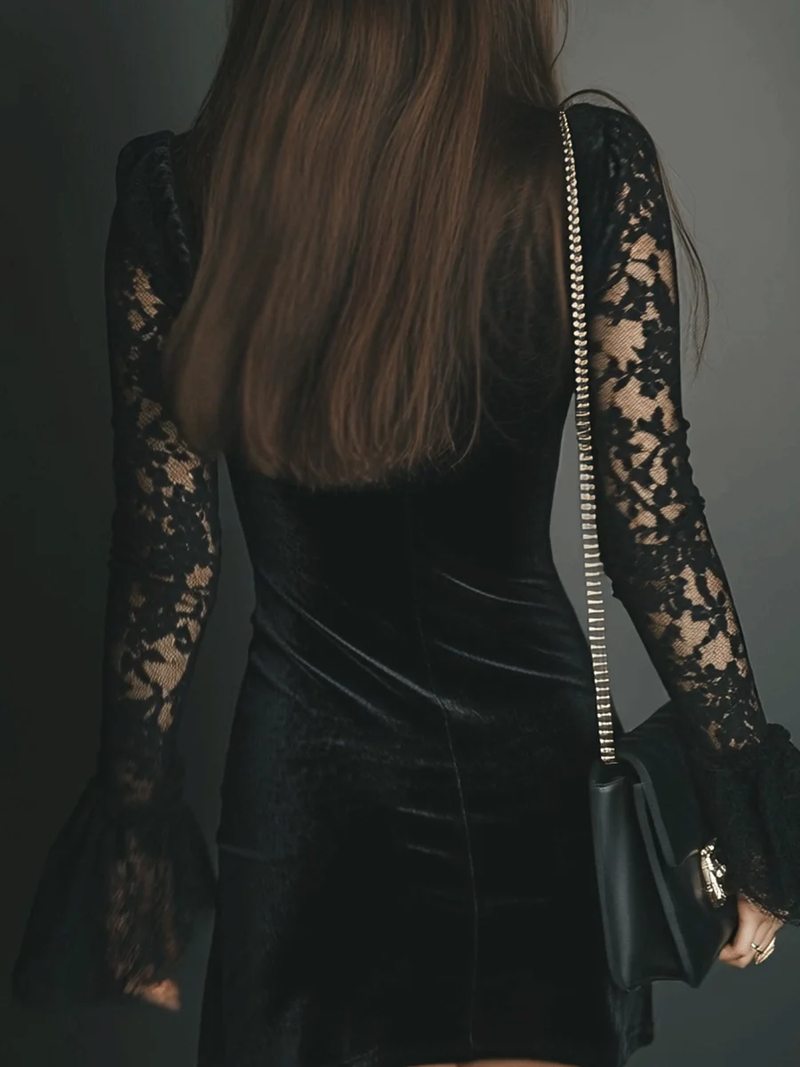 Women's Long-Sleeve Mini Dress
