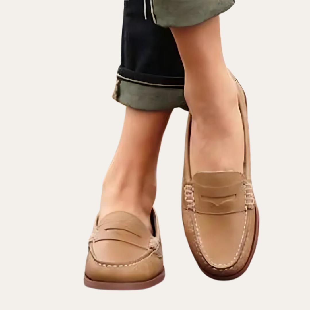 Women's Orthopaedic Leather Loafers - Comfortable Shoes
