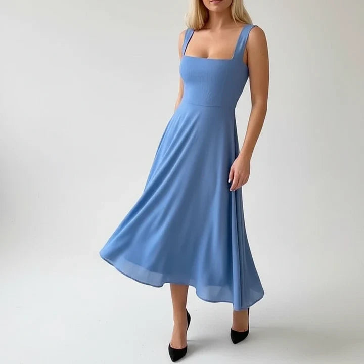 Women's Sleeveless A-Line Midi Dress