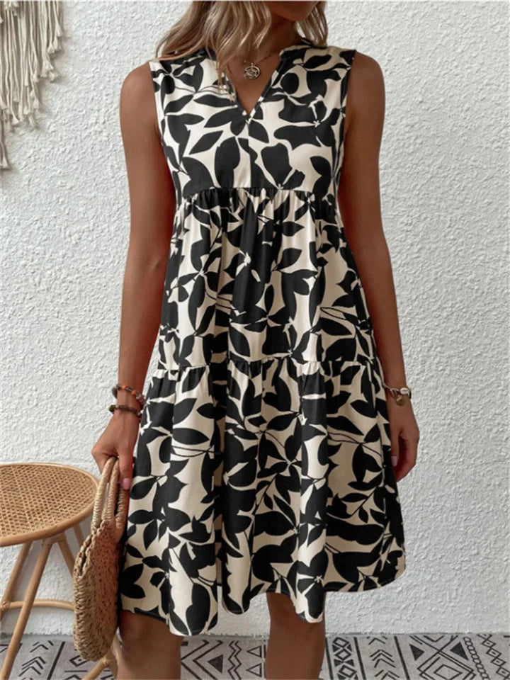 Women's Sleeveless A-Line Midi Dress