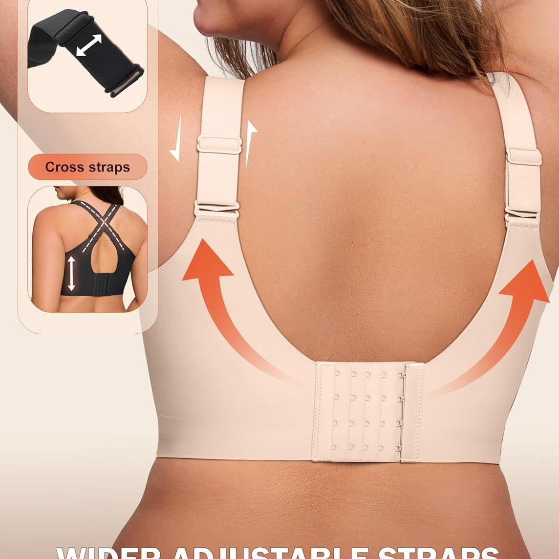 Women's Wire-Free Full-Coverage Supportive Push-Up Bra
