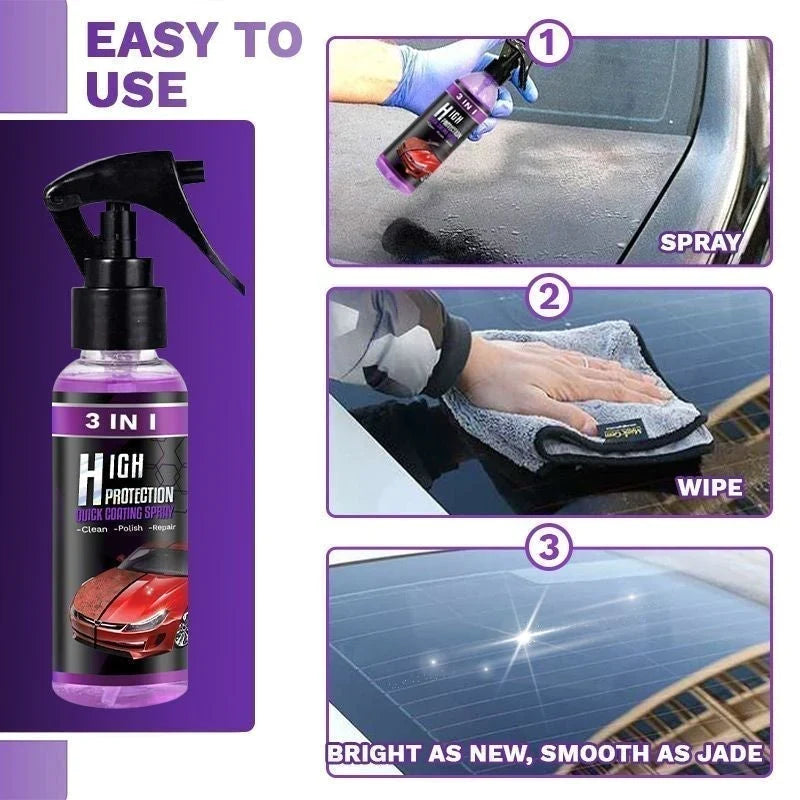 3-in-1 Quick Car Ceramic Coating Spray