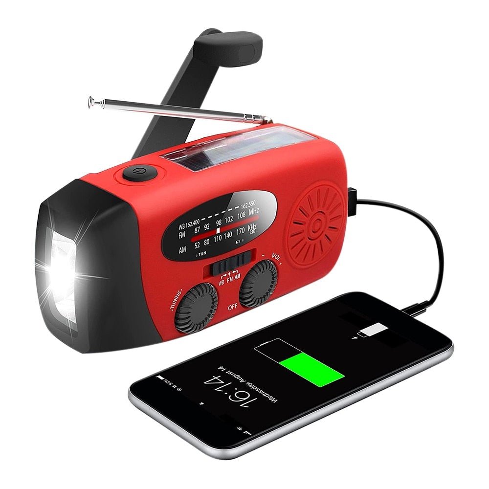 All-in-One Emergency Radio with Solar Power & Power Bank