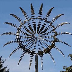 Anti-Rust Kinetic Metal Wind Spinner Windmill for Outdoor Garden Decor & Landscaping