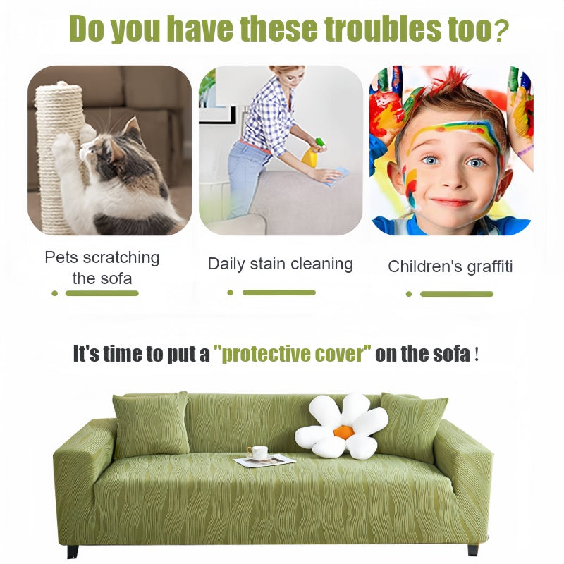 Anti-Scratch Stretch Jacquard Sofa Cover