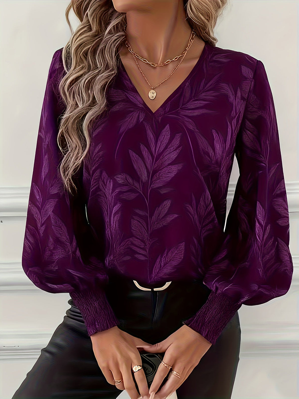 Botanical V-Neck Blouse