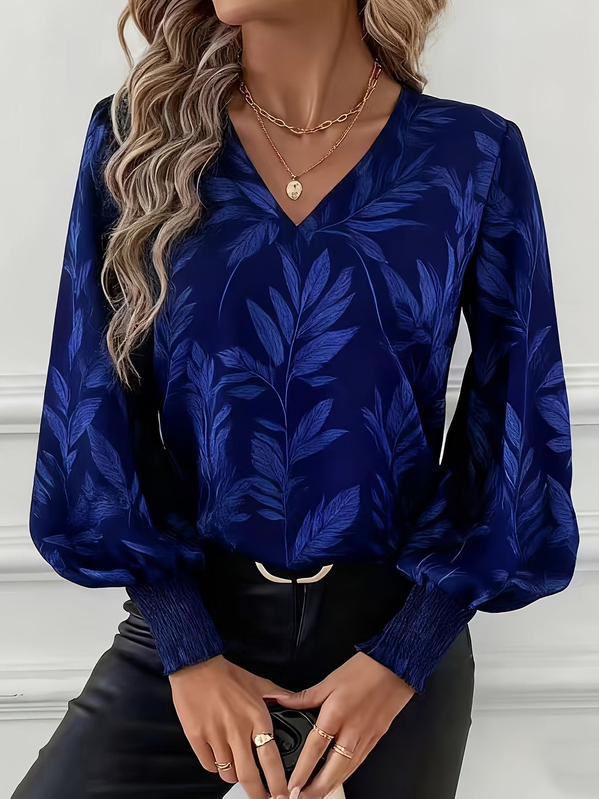 Botanical V-Neck Blouse