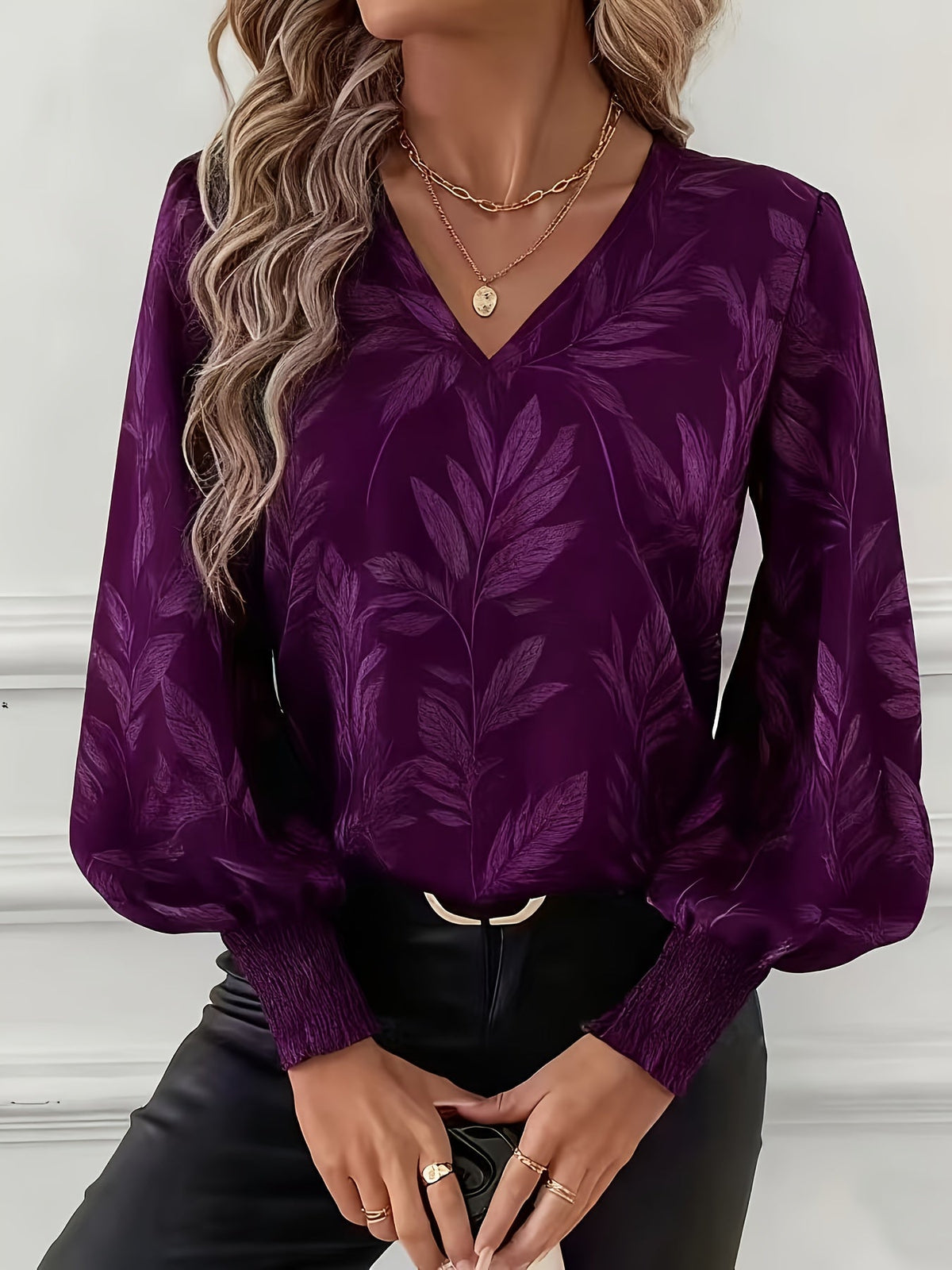 Botanical V-Neck Blouse