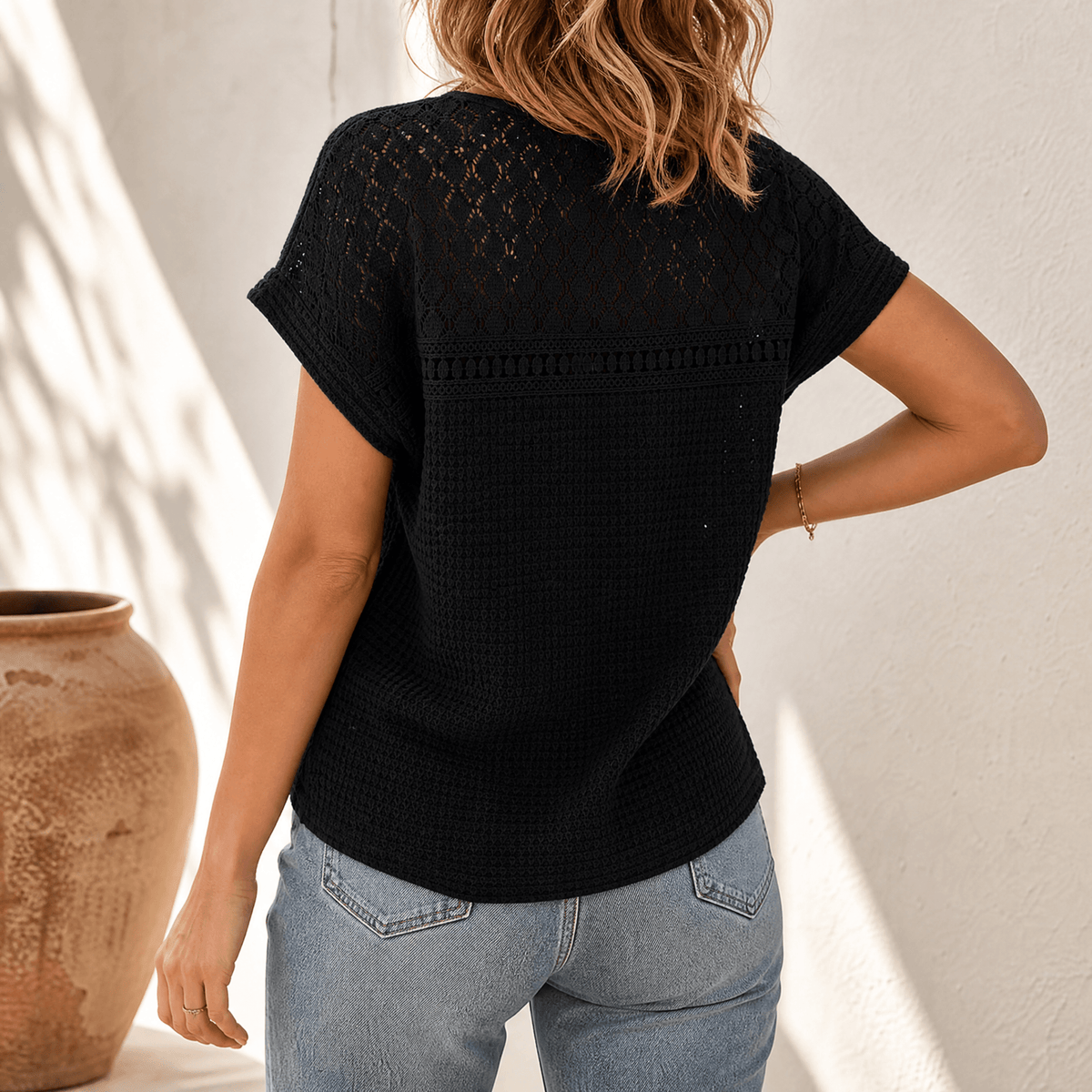 Breezy Open-Weave Top