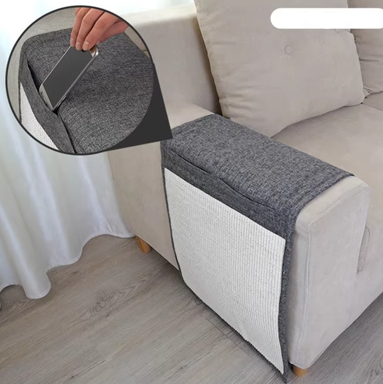 Cat Sofa Scratch Protector with Sisal Armrest Mat