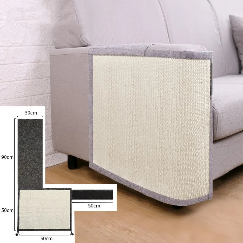 Cat Sofa Scratch Protector with Sisal Armrest Mat