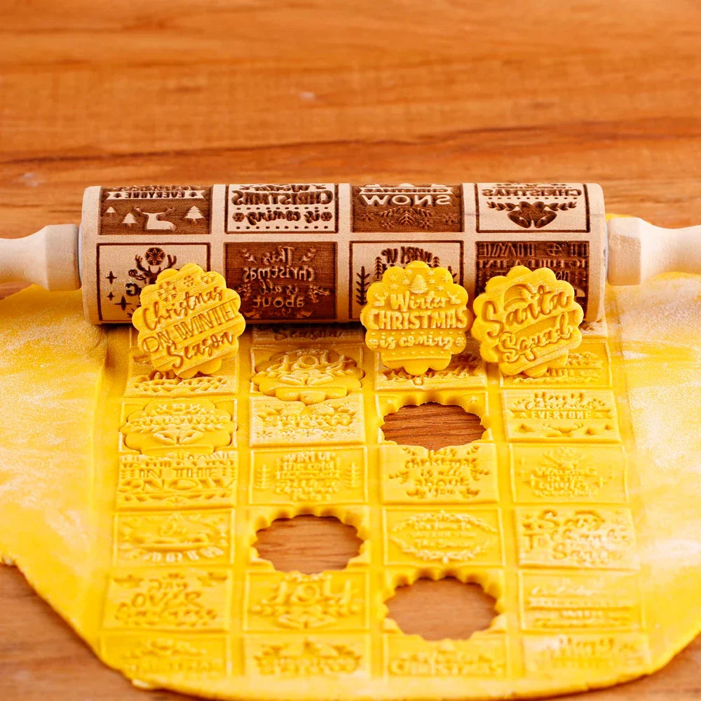 Christmas Embossed Rolling Pin
