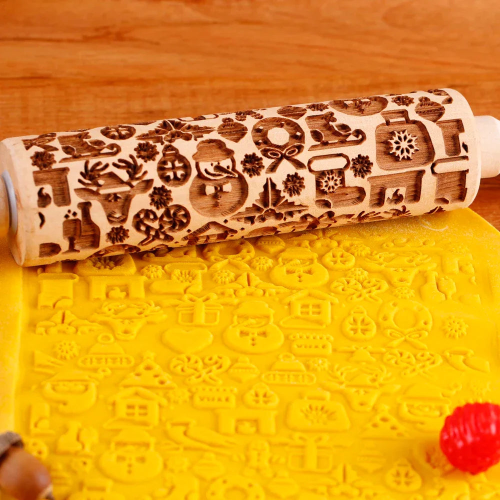 Christmas Embossed Rolling Pin
