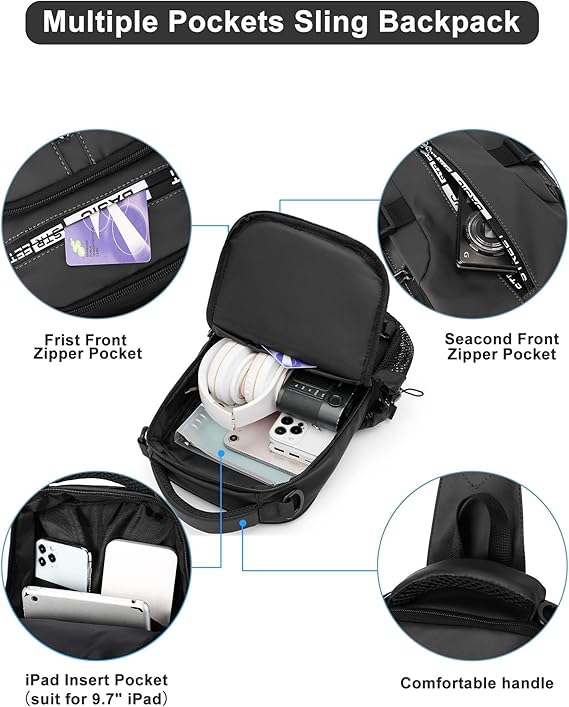 Compact Crossbody Sling Backpack