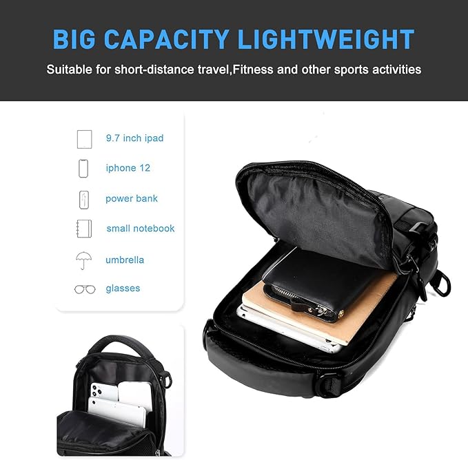 Compact Crossbody Sling Backpack