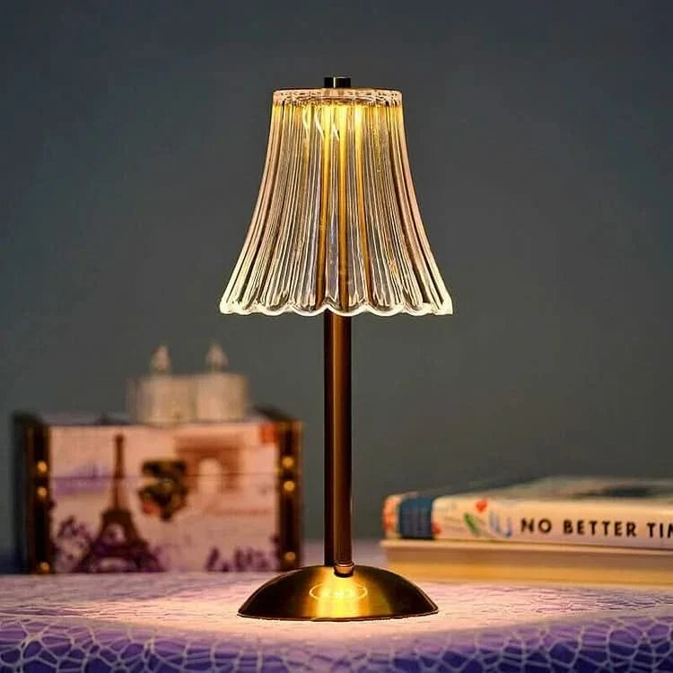 Crystal Rechargeable LED Cordless Table Lamp