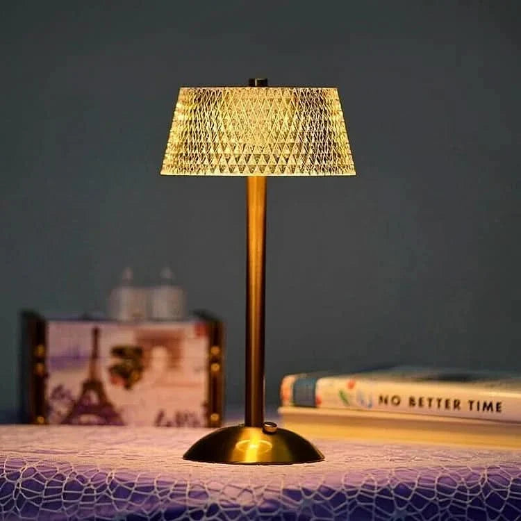 Crystal Rechargeable LED Cordless Table Lamp