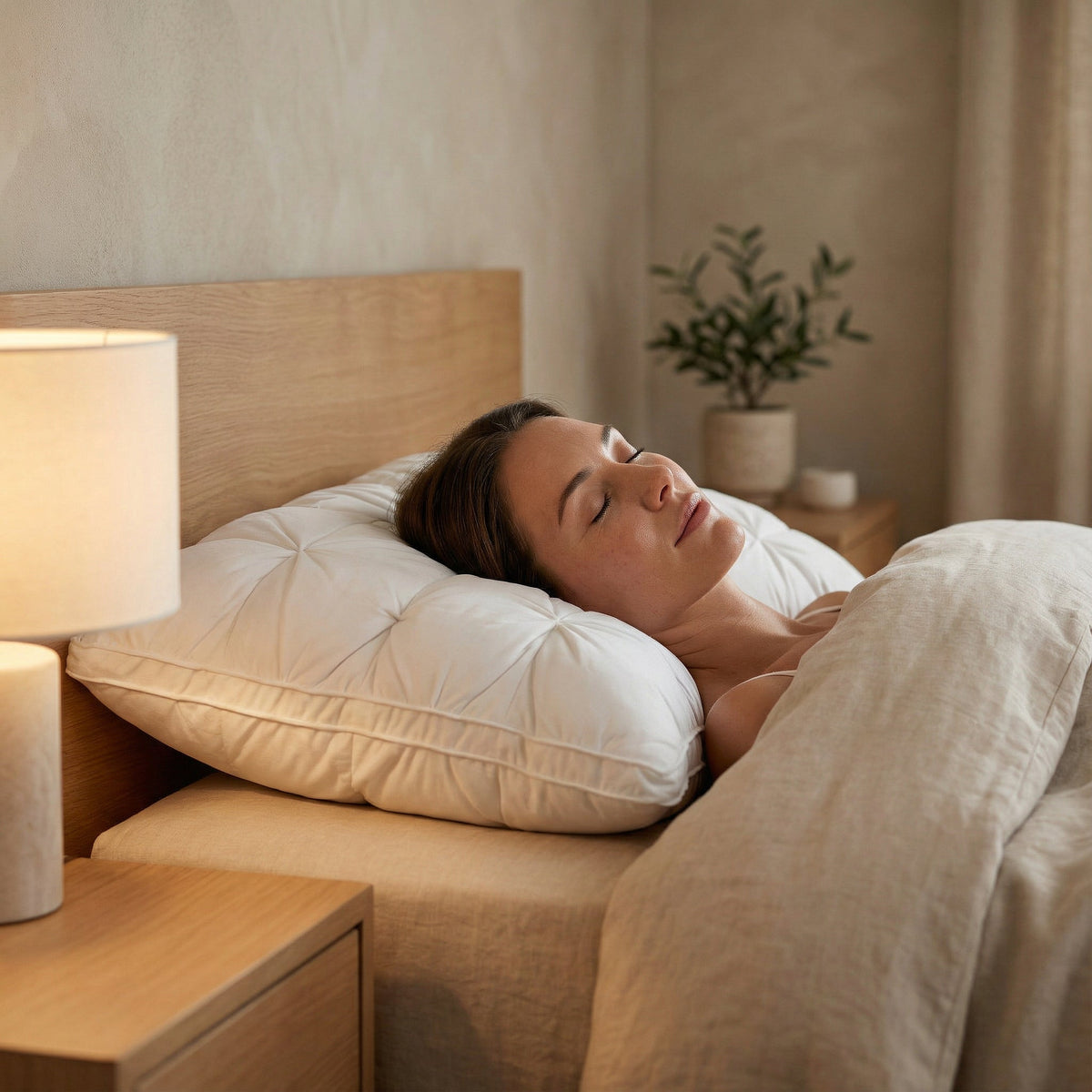 Down Pillow | Soft Support Like in a Hotel | Breathable Cotton Cover
