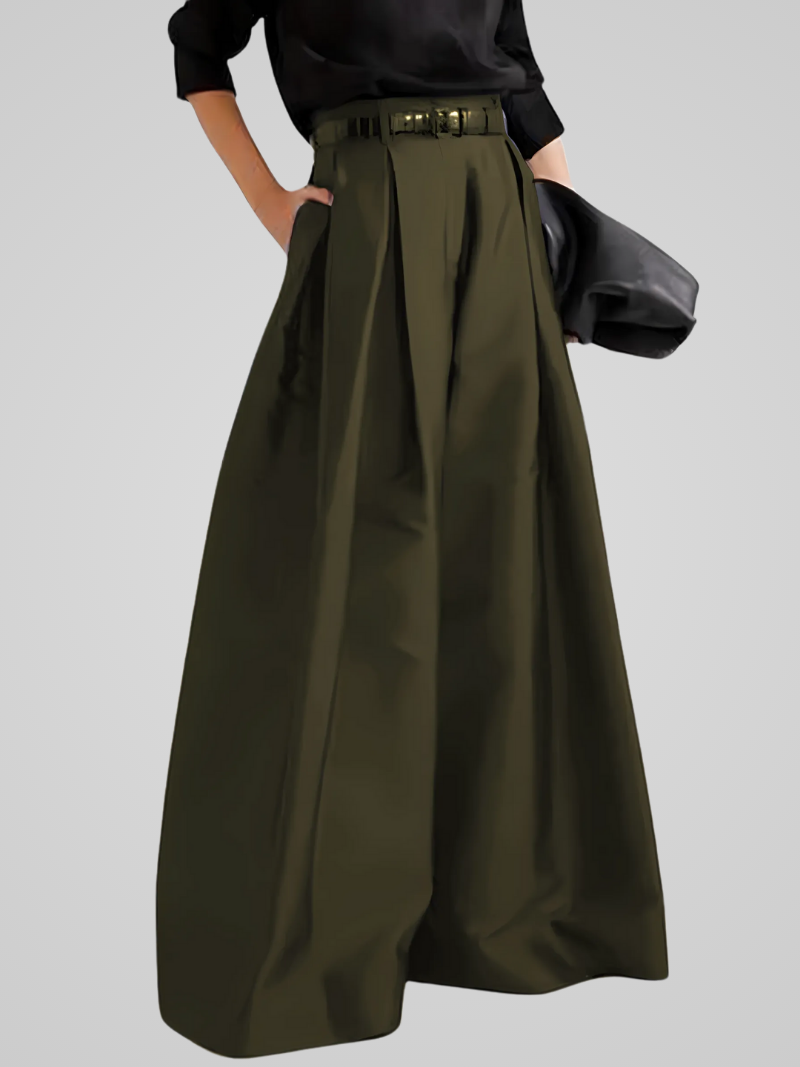 Elegant High-Waisted Maxi Culottes for Formal and Casual Autumn Occasions