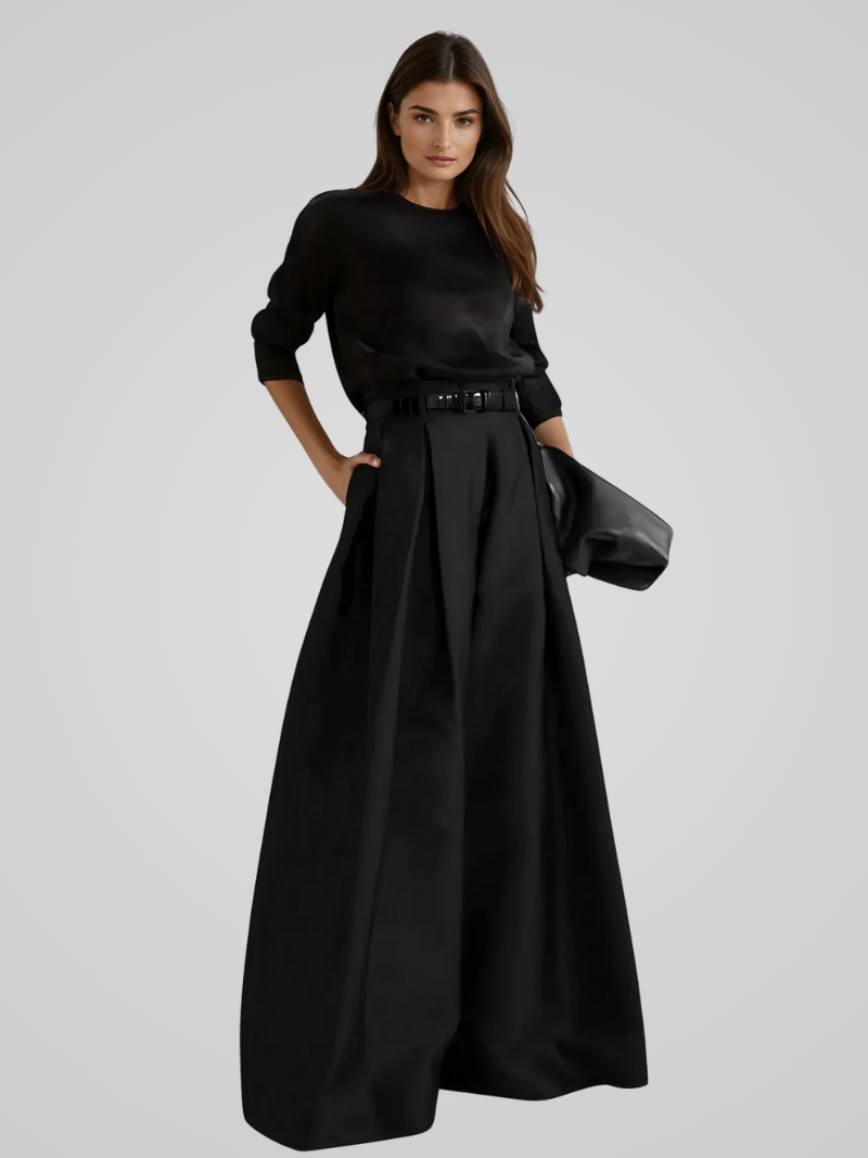 Elegant High-Waisted Maxi Culottes for Formal and Casual Autumn Occasions