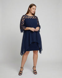 Elegant Plus Size Midi Dress