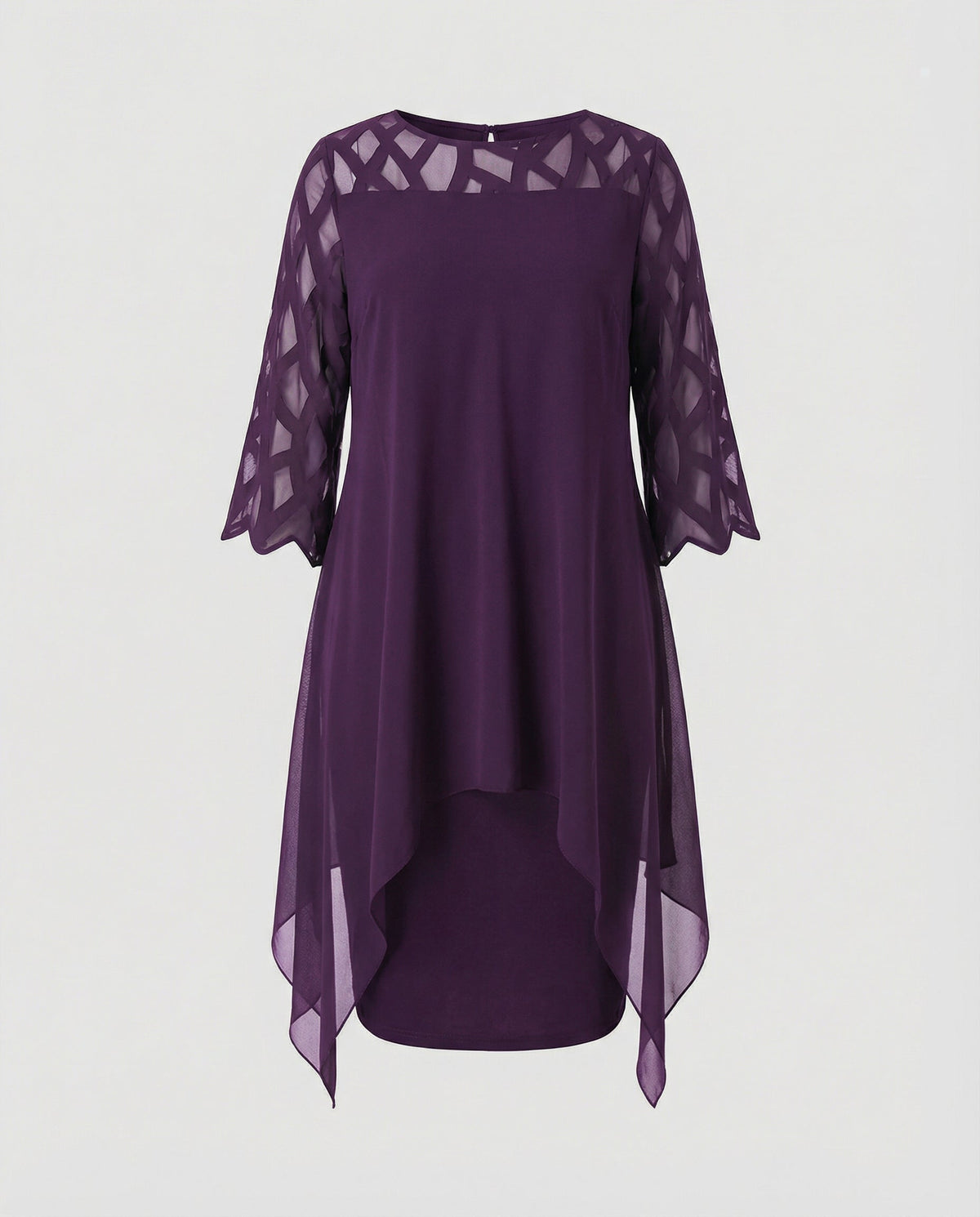 Elegant Plus Size Midi Dress