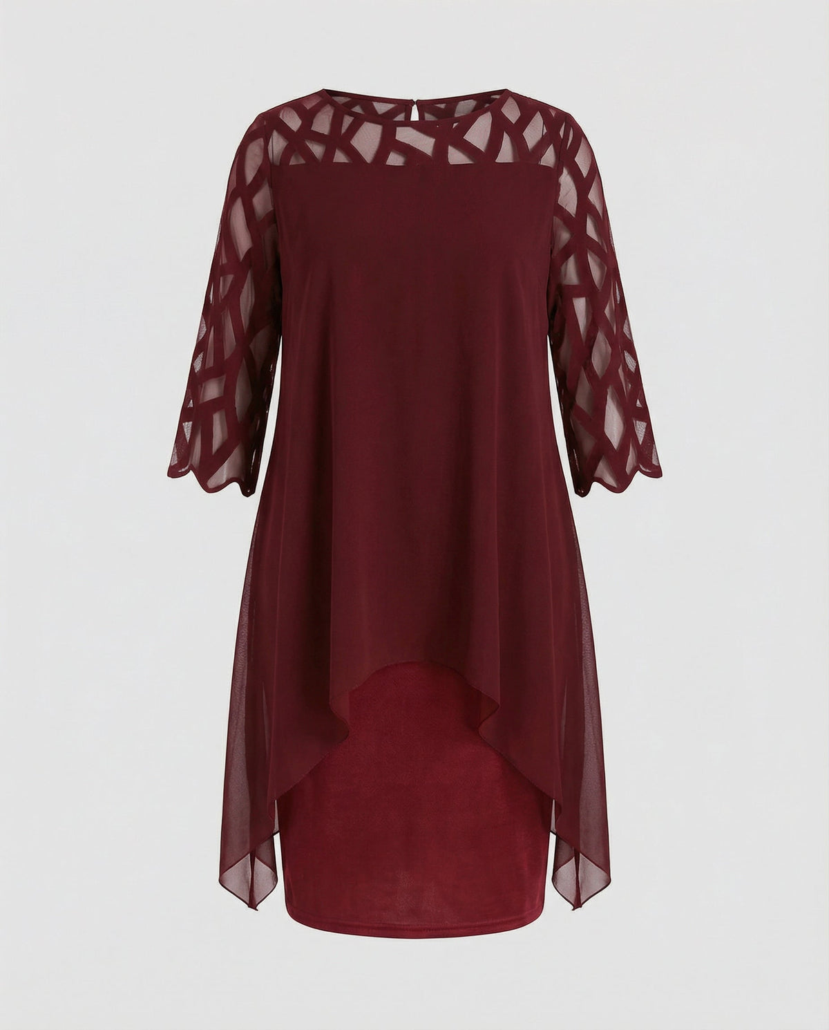 Elegant Plus Size Midi Dress