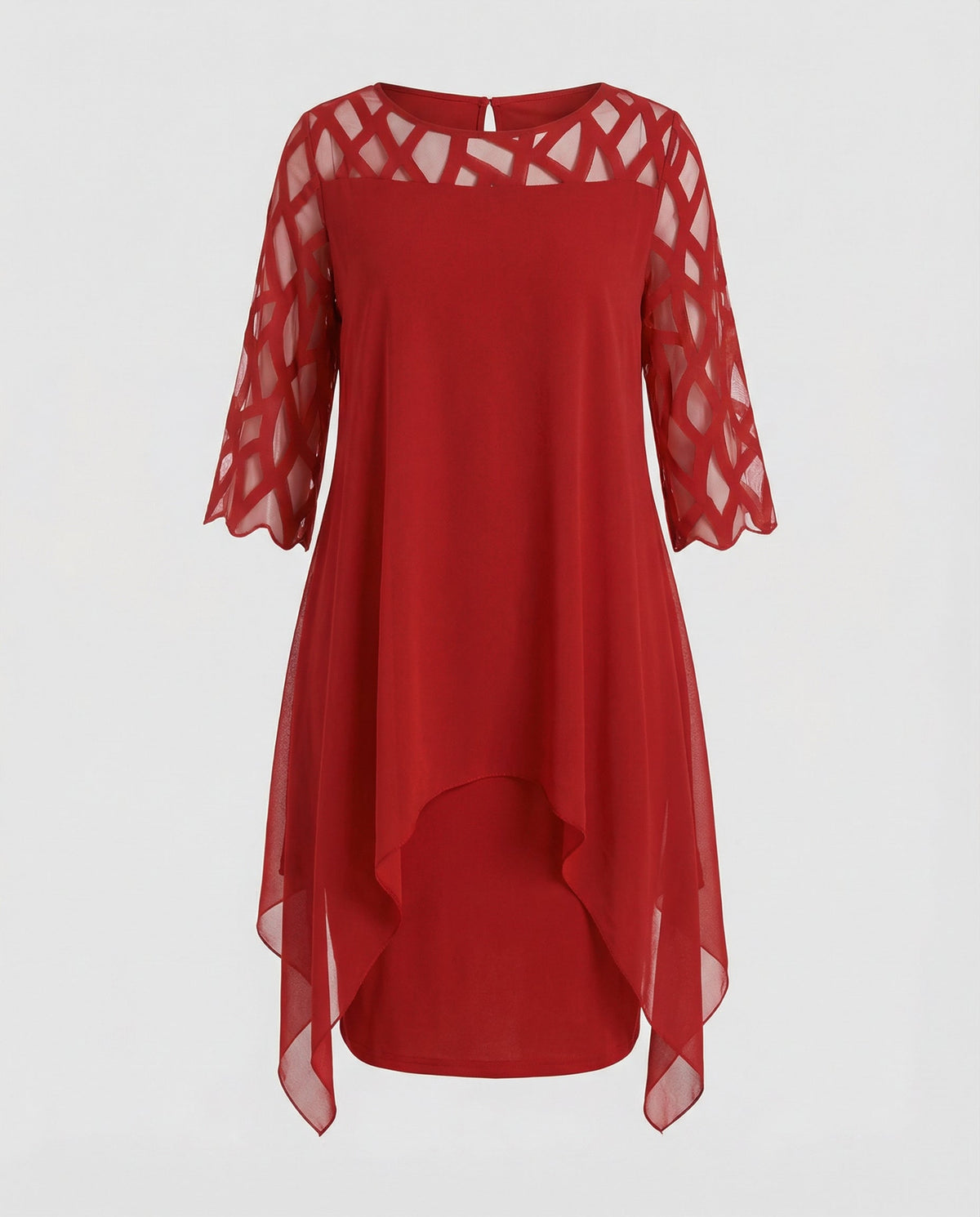 Elegant Plus Size Midi Dress