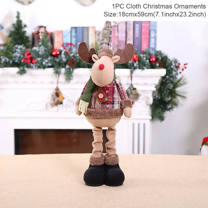 Elegant Santa Claus Doll with Intricately Styled Outfit and Warm Expressive Face