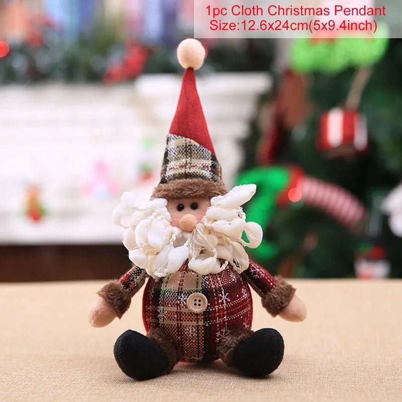 Elegant Santa Claus Doll with Intricately Styled Outfit and Warm Expressive Face