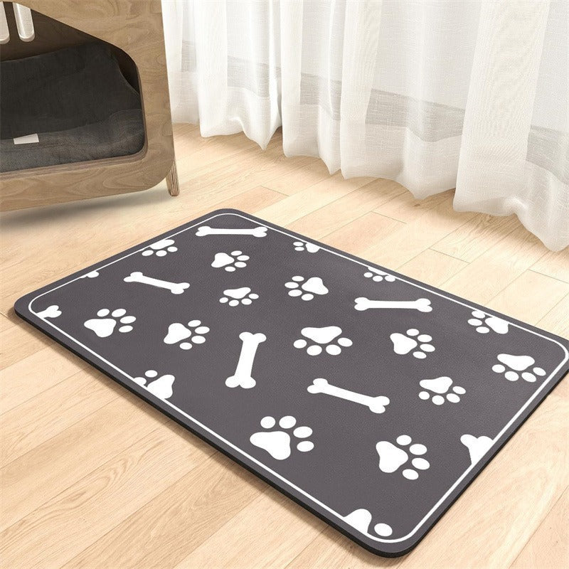 Pet Bowl Mat with Non-Slip Backing