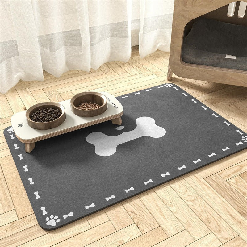 Pet Bowl Mat with Non-Slip Backing