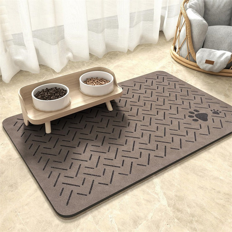 Pet Bowl Mat with Non-Slip Backing