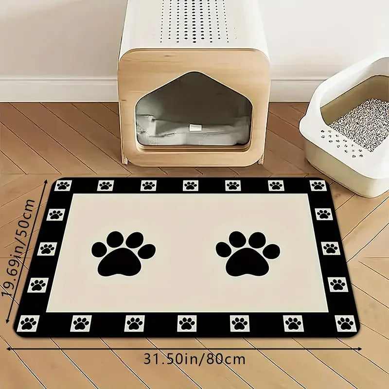 Pet Bowl Mat with Non-Slip Backing