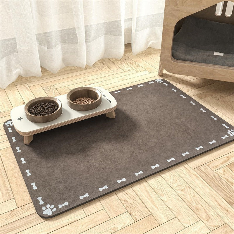 Pet Bowl Mat with Non-Slip Backing