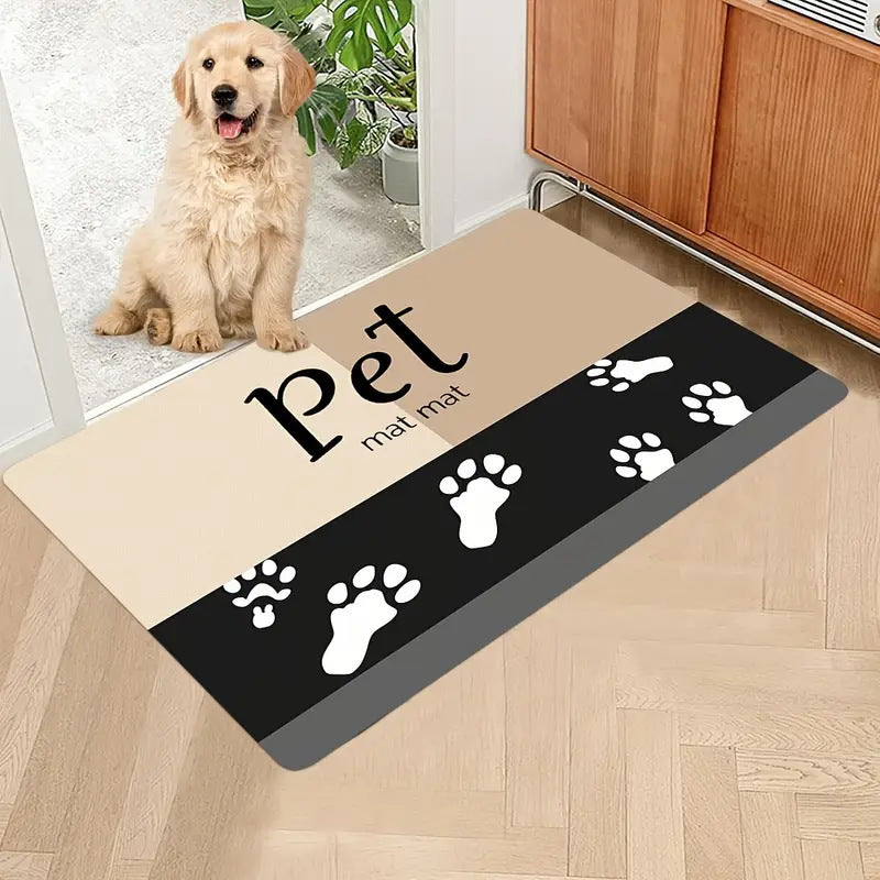 Pet Bowl Mat with Non-Slip Backing