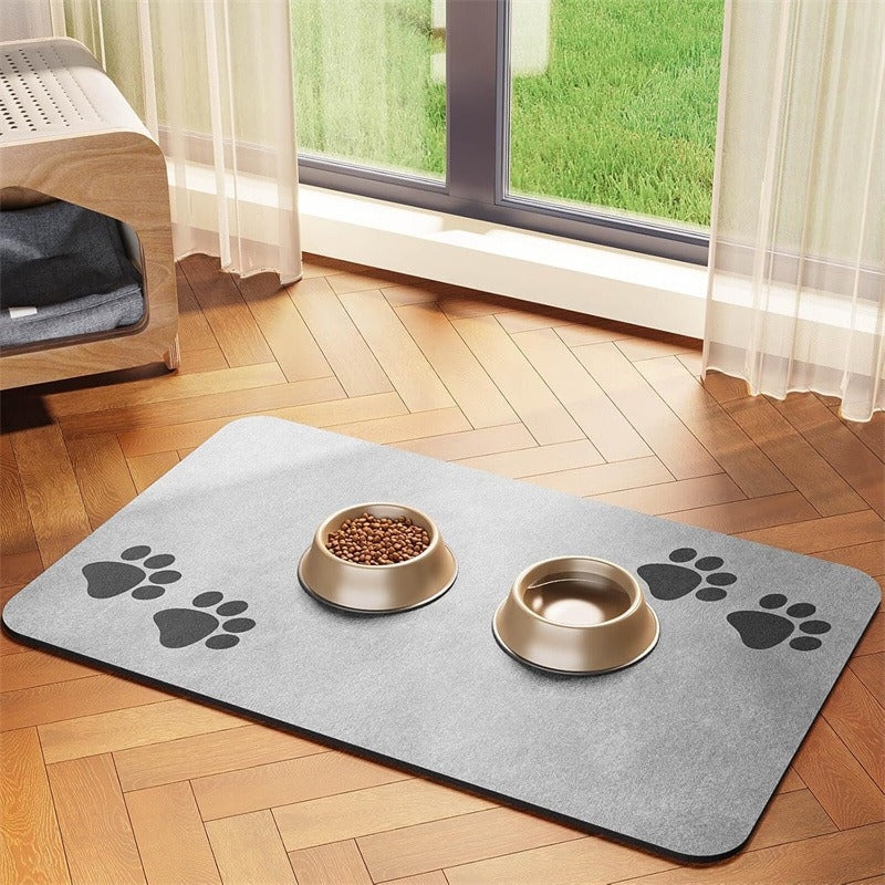 Pet Bowl Mat with Non-Slip Backing