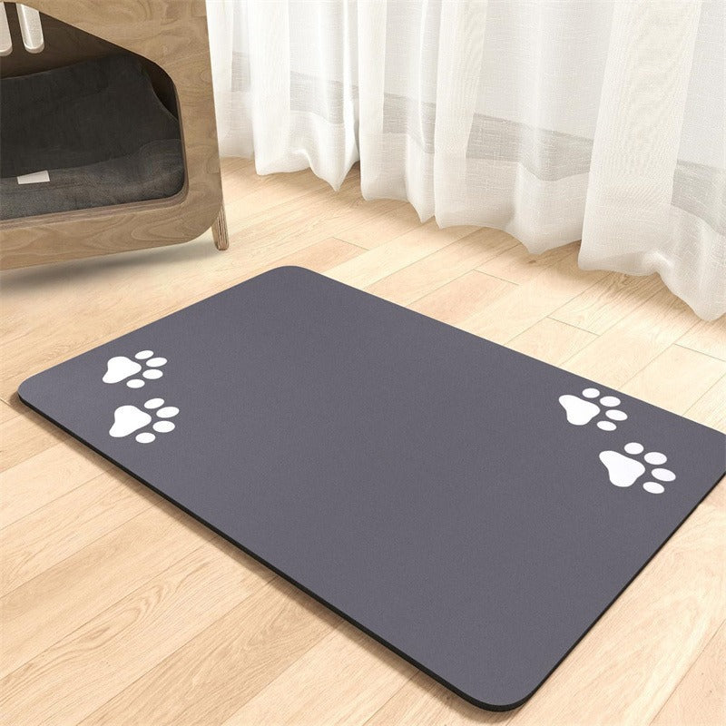 Pet Bowl Mat with Non-Slip Backing