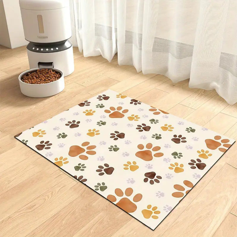 Pet Bowl Mat with Non-Slip Backing