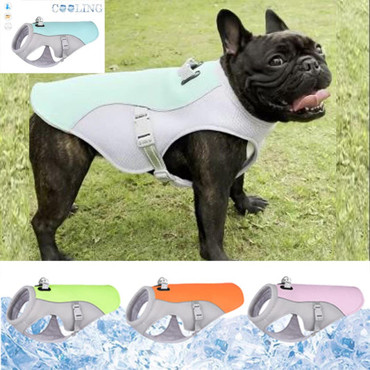 French Bulldog Summer Cooling Vest Heat Resistant Breathable Sun-proof