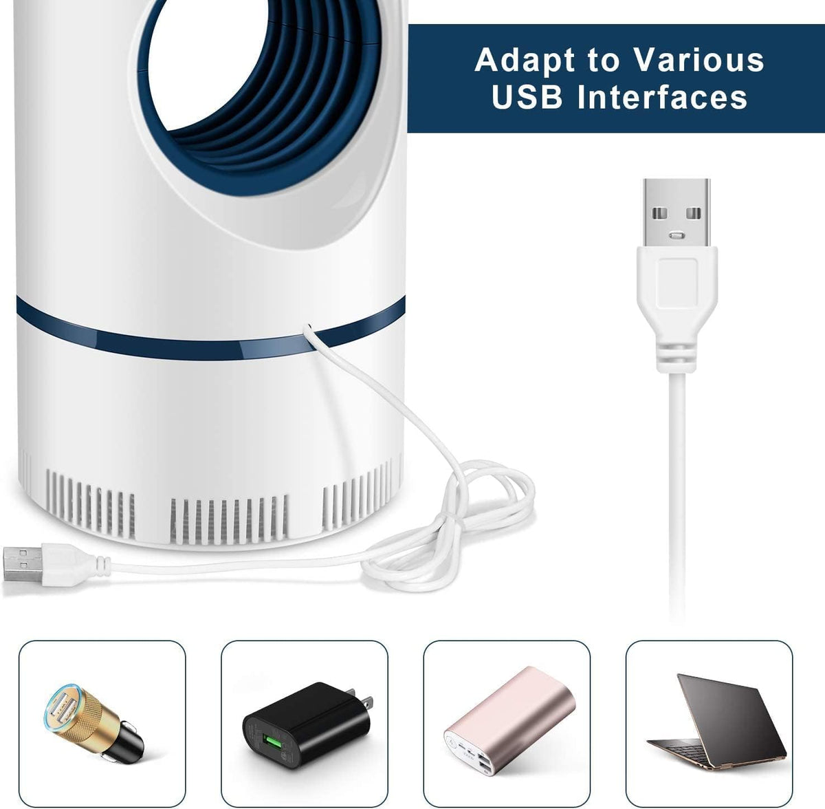 Indoor/Outdoor UV Light Mosquito & Fly Trap for Pest Control