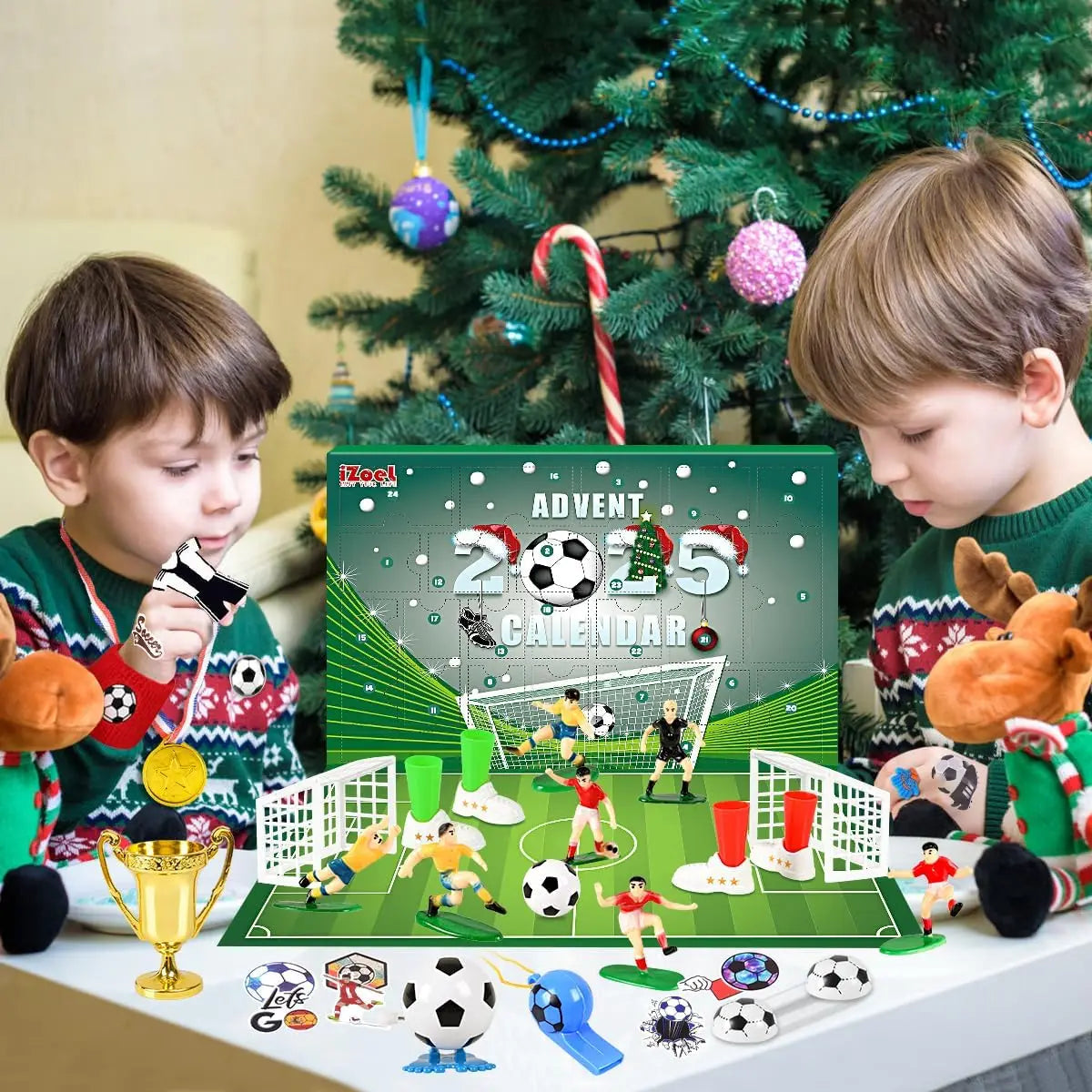 Kids' Football Advent Calendar with 24 Football Accessories and Surprises